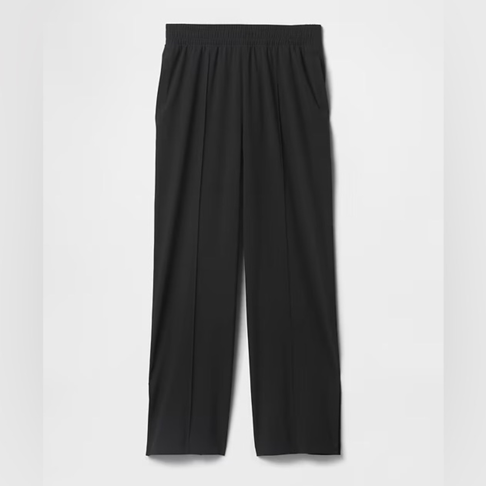 Gap Fit Tech High Rise Split-Hem Pants Black NWT